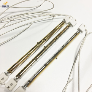 Infrared single tube semi-gold-plated heating lamp 1KW250MM gold-plated injection molding machine Semi-gold-plated PETP bottle blowing machine IR lamp