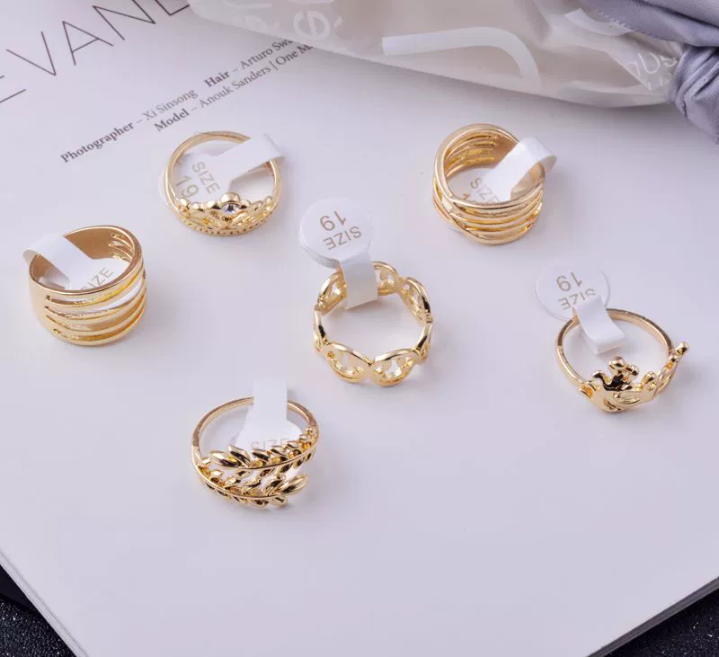 Fashionable ring, accessory, jewelry, simple and elegant design, micro incrustation