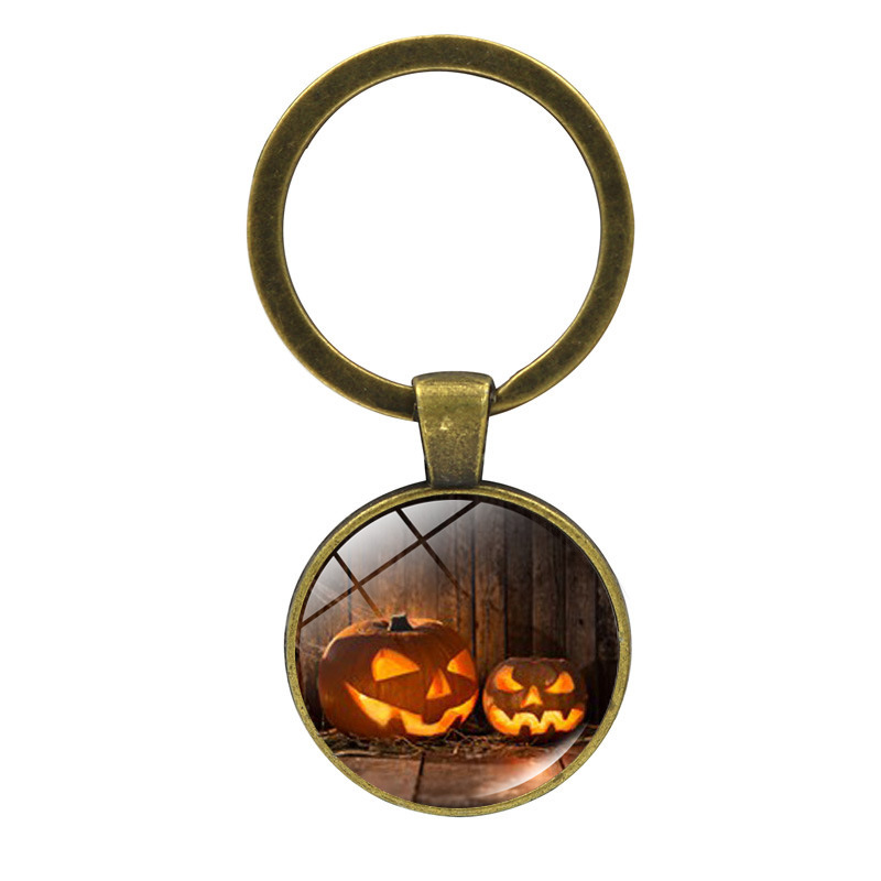 Nya accessoarer Halloween Pumpa Time Gems Vintage Mode Metallnyckelring Nyckelring Accessoarer, Halloweenpresent_voghion.com