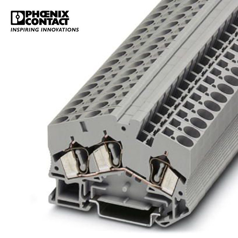 菲尼克斯 端子直通端子弹簧连接灰色-STS 6-TWIN-3038150