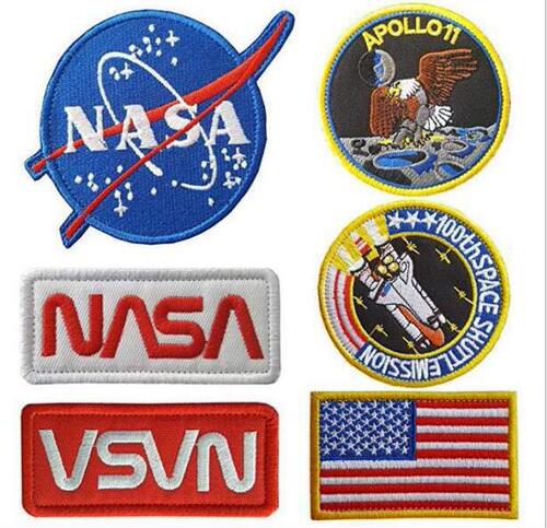 Cross-border exclusive supply of embroidered fabric Velcro armbands, NAS space agency, space agency badge patches