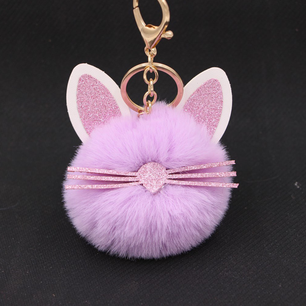 Casual Cat Simulation Wool Alloy Stoving Varnish Keychain display picture 4