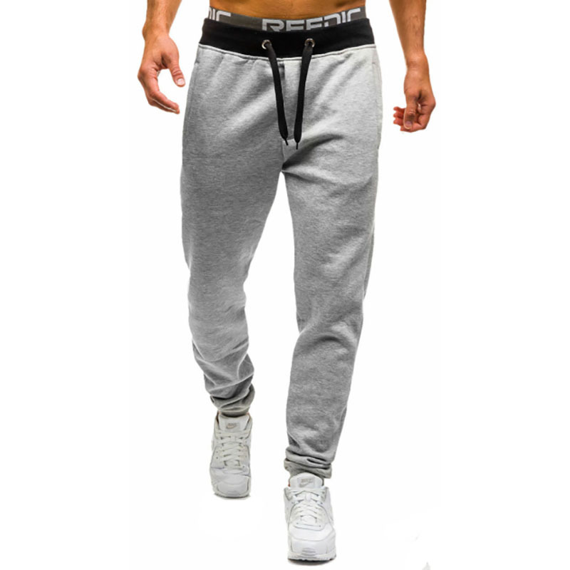 Foreign trade spring and summer new men's casual solid color pants men's slim foreign trade European sports pants