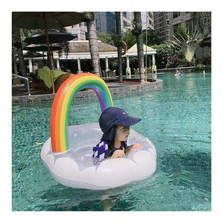 Großhandel Aufblasbaren Regenbogen Schwimmring display picture 2