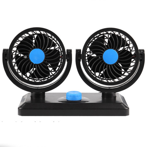 Car fan car double-head 12V24v van minivan refrigeration powerful large-voltage car electric fan