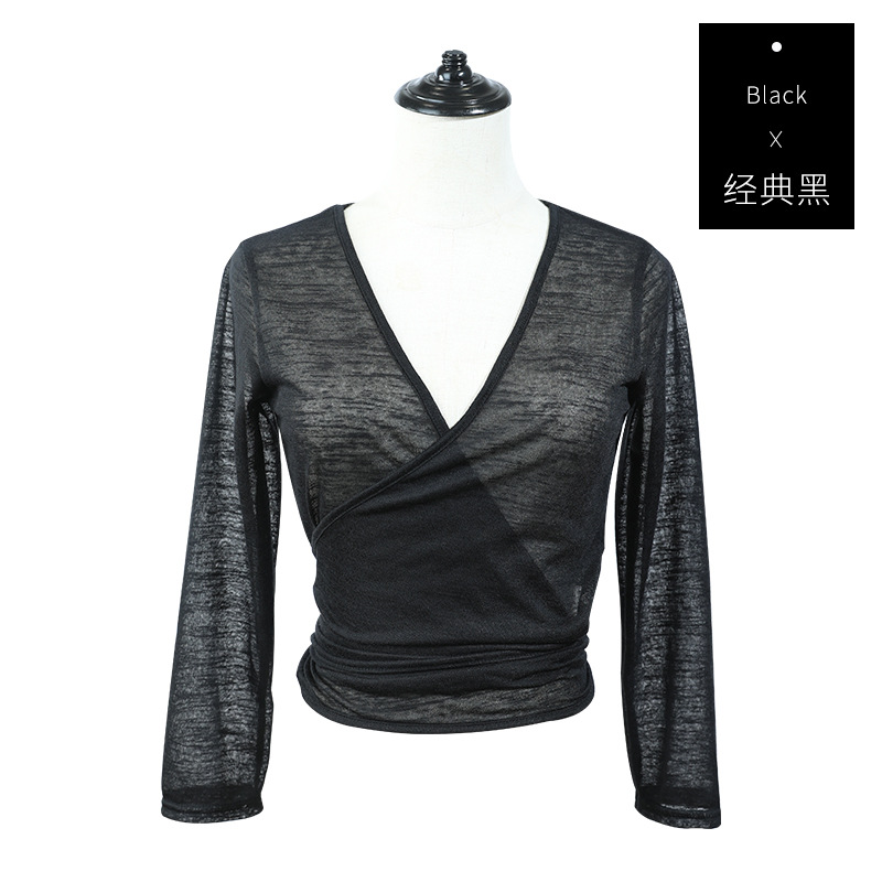 Ropa de práctica de ballet ropa de cuerpo Ropa de baile con cordones profesor pequeño chal abrigo moderno clásico danza cuerpo rima ropa de gasa