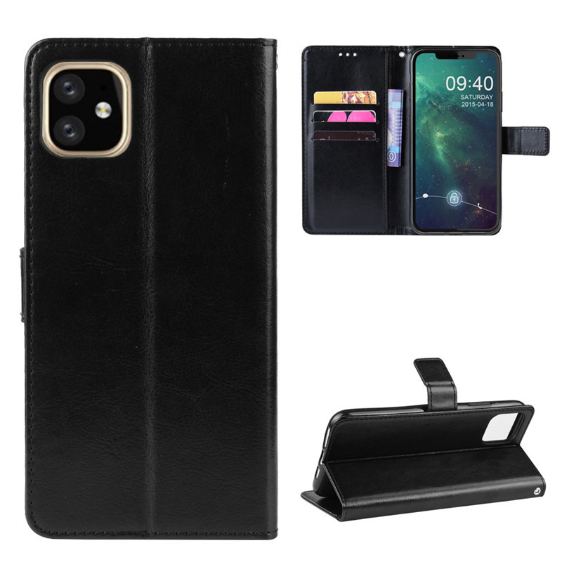 Crazy Horse Leather Flip Case For Iphone Pro Max With Card Slot_voghion.com