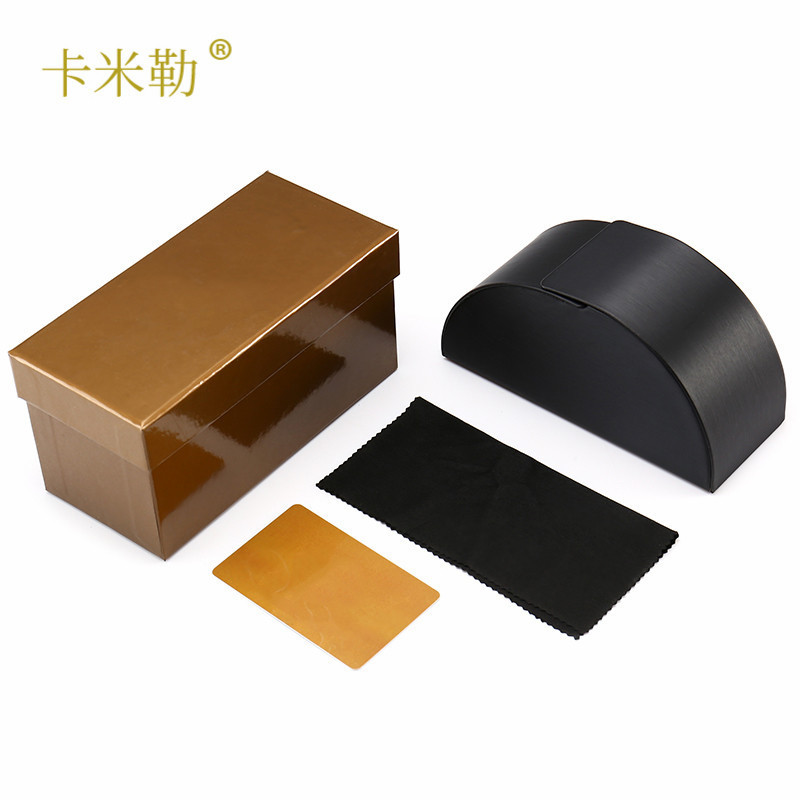 Baojia Sunglasses Case, Beige Mirror Case, Good Feel, Pressure-Resistant, European and American Fashion, Portable and Pressure-Resistant
