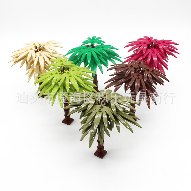 Cross-Border Hot Selling Compatible with Universal Small Particle Building Blocks Moc Building Ornaments Plant Banana Tree 1 Set