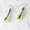 Fruit lemon bottle, fresh earrings, ear clips