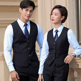 Business Wear Women's Long Sleeve Shirt Vest Suit Front Desk Tooling Sales Staff Uniform Work Clothes Embroidered LOGO