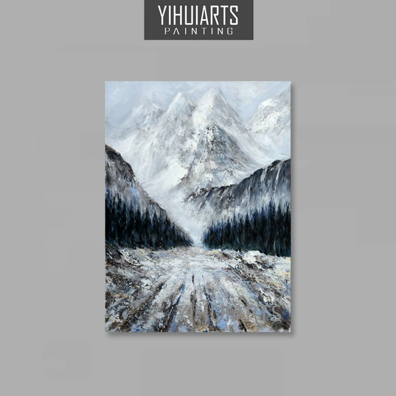 YIHUIARTS ручная авторская живопись «горная дорога — сельский пейзаж», картина для прихожей, настенное декоративное панно