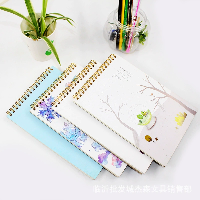 25K upper open coil hard back convenient handheld writing fresh small-series notebook diary notebook