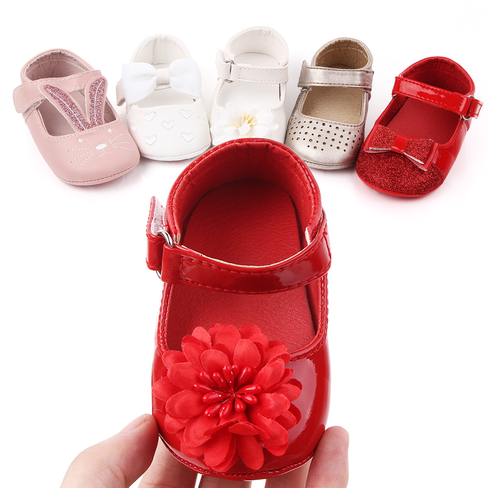 Female baby shoes bowknot princess shoes...