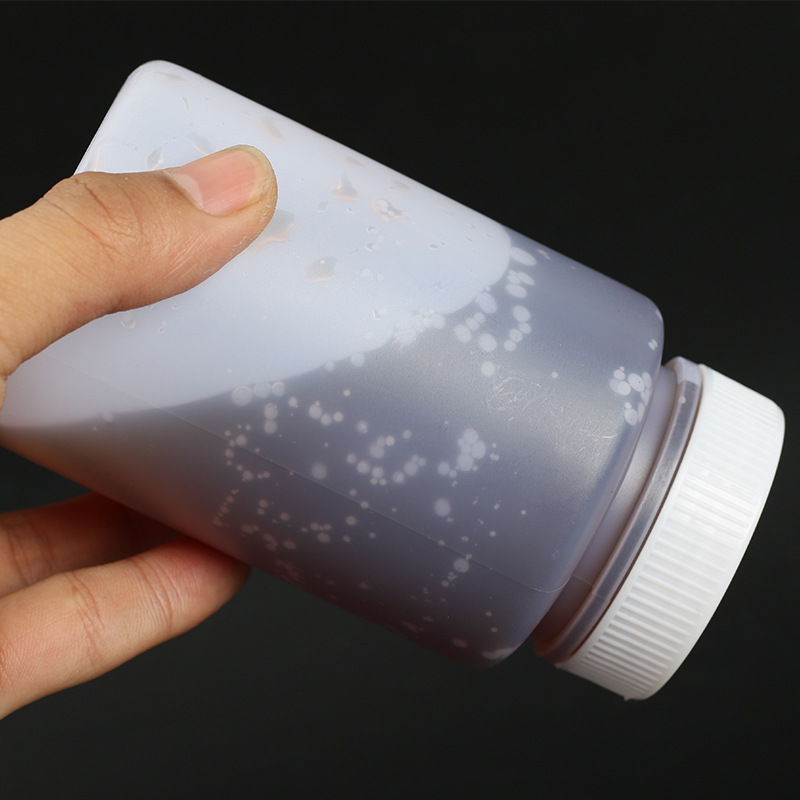 Venta al por mayor engrosada 500ml botella líquida de plástico redonda botella de polvo laboratorio Boca Grande sub-embalaje botella de boca ancha botella de cebo