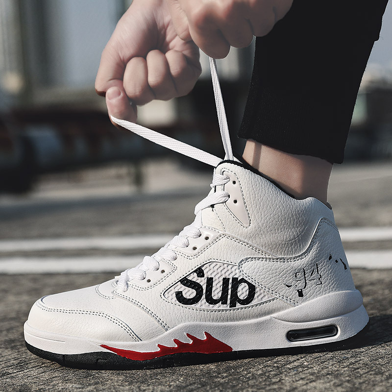 男鞋秋季潮鞋韩版百搭潮流AJ1篮球鞋高帮耐磨学生运动跑步鞋冬季