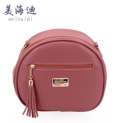 韩国代购夏季新款女包拉链圆形小包秀秀百搭手提单肩斜跨包女小包