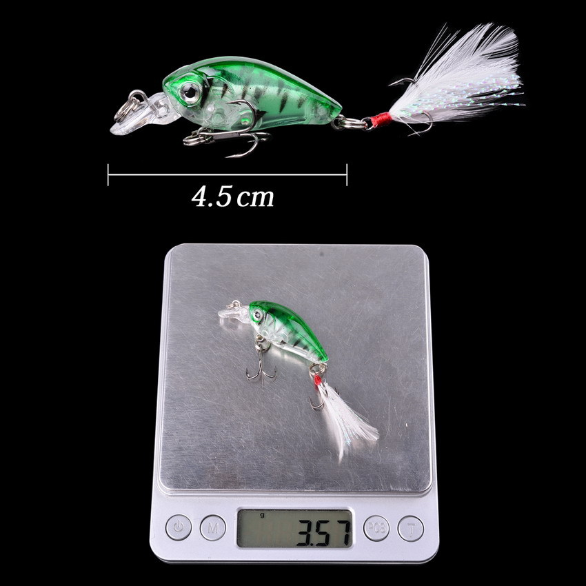 Small Shallow Diving Crankbaits Hard Plastic Minnow Baits Fresh Water Bass Swimbait Tackle Gear