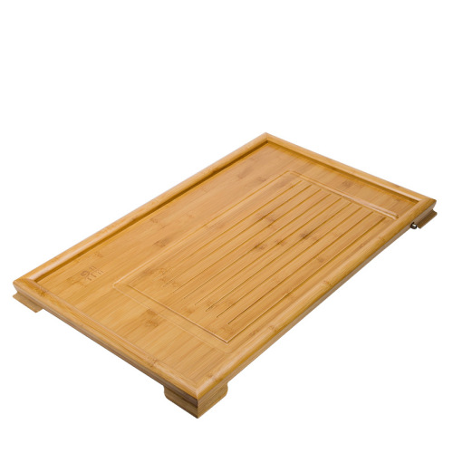 Old Bamboo Drainage Korean Style Flat Bamboo Tea Tray Tea Pod Tea Stand Bamboo Tea Sea Set of Chinese Gongfu Tea Ware