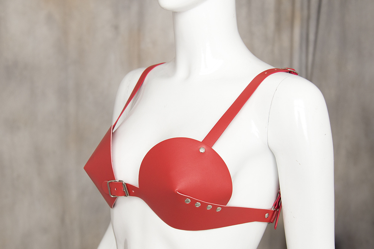 S tienda de fábrica al por mayor lencería sexy de cuero Queen Top sujetador de cuero ropa de rendimiento Cosplay
