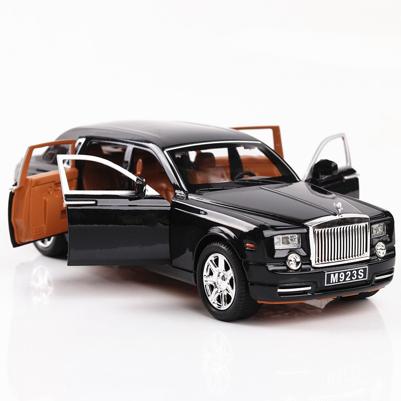 Alloy 1:24 car model boy sound and light toy car six-door car toy
