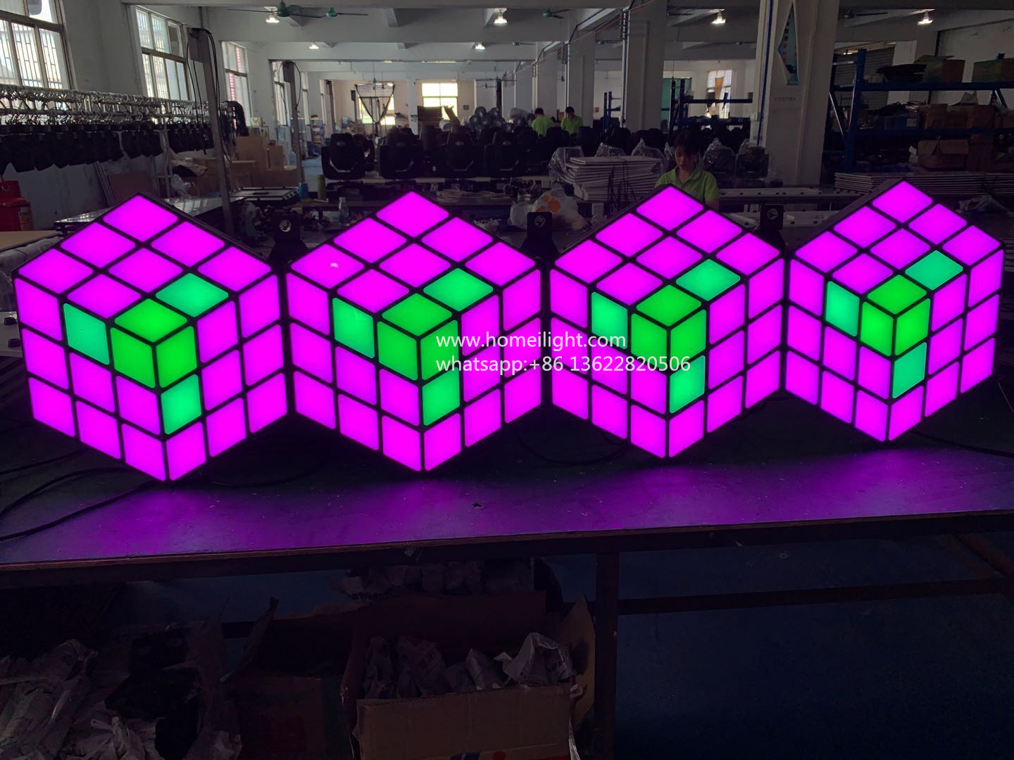 LED 3D magic cube wall28_副本