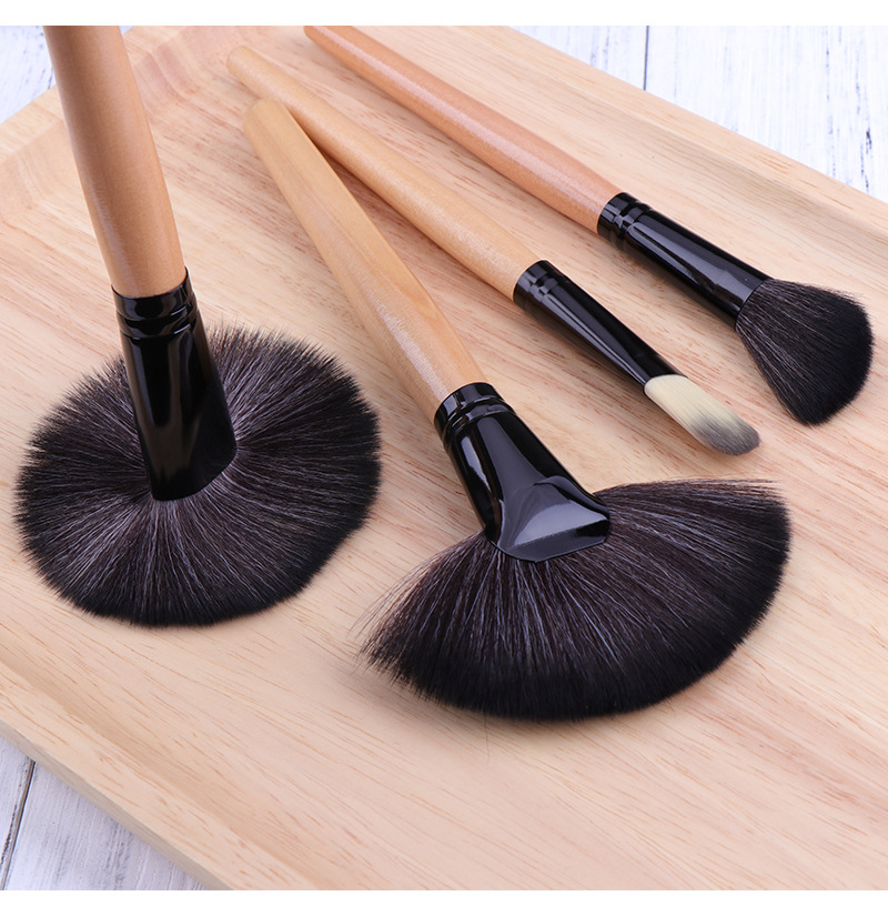 Fashion Solid Color Handle Makeup Brush Set Portable Storage Bag Wholesale Nihaojewelry display picture 16