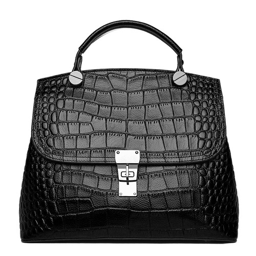 2024 European and American new large-capacity single-shoulder cross-body bag crocodile pattern handbag for women, genuine leather women's bag, dropshipping