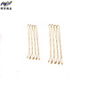 Golden hairgrip, hair accessory suitable for photo sessions, bangs, wavy hairpins