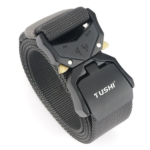 A new type of alloy cobra tactical belt for men, youth training canvas strap, nylon outdoor pants belt.