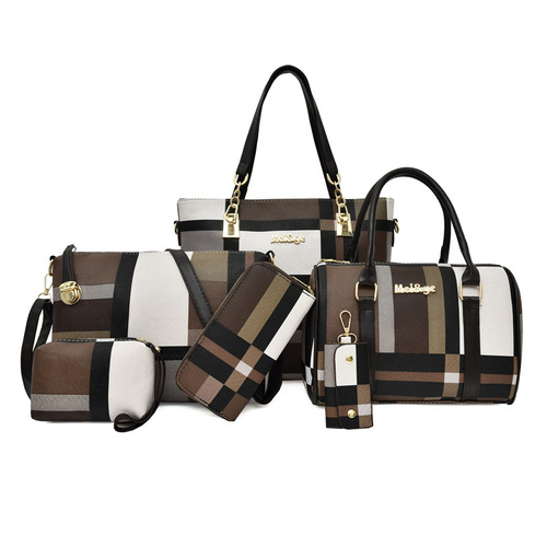 Cross-border women's bags  new fashion single shoulder cross-body women's bag six-piece set of mother-in-law bag large capacity women's bag wholesale