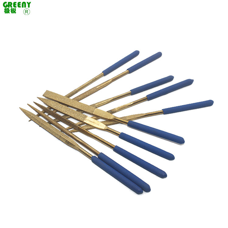 镀钛金刚石锉刀180X5X10单支装合金锉刀电镀金刚石锉刀去皮金刚锉