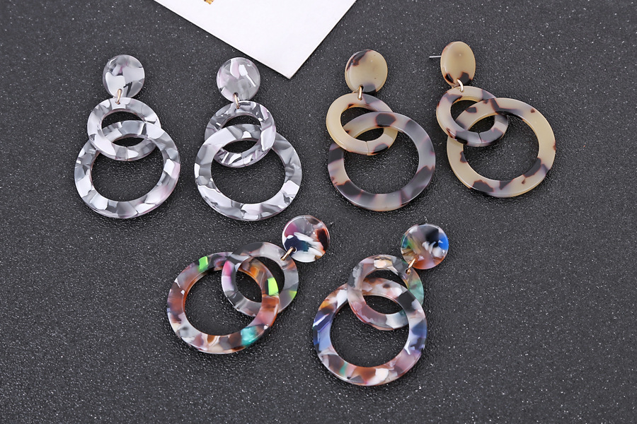 1 Pair Fashion Geometric Resin No Inlaid Earrings Ear Studs display picture 3