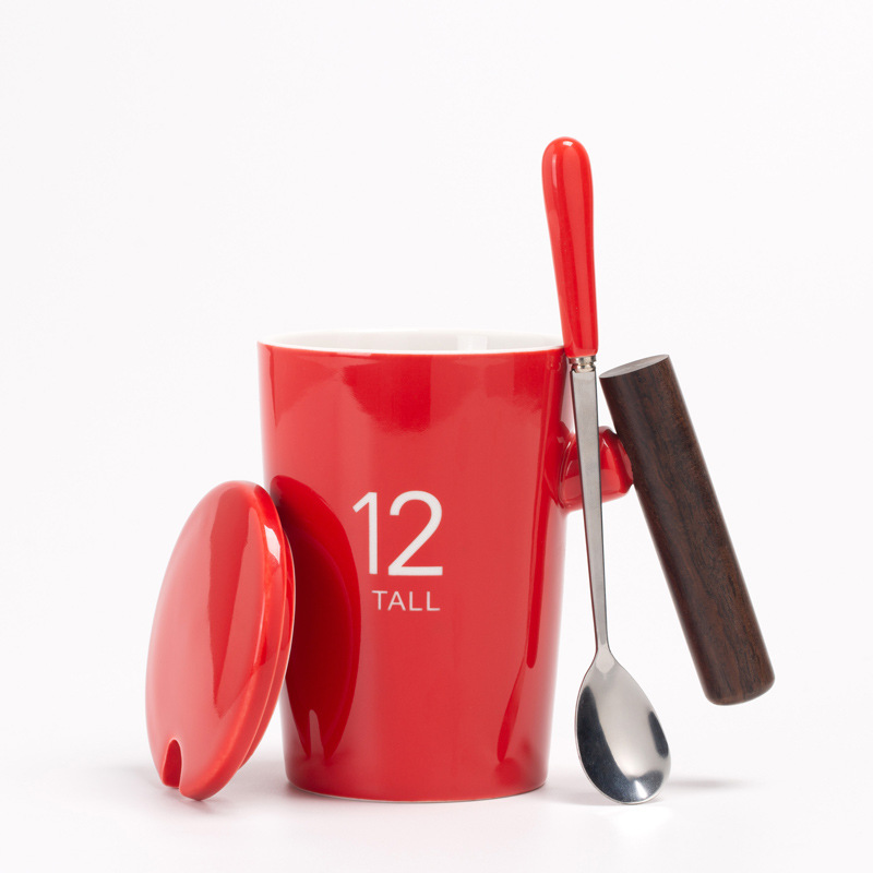 12 rojo + cubierta de porcelana + cuchara exclusiva