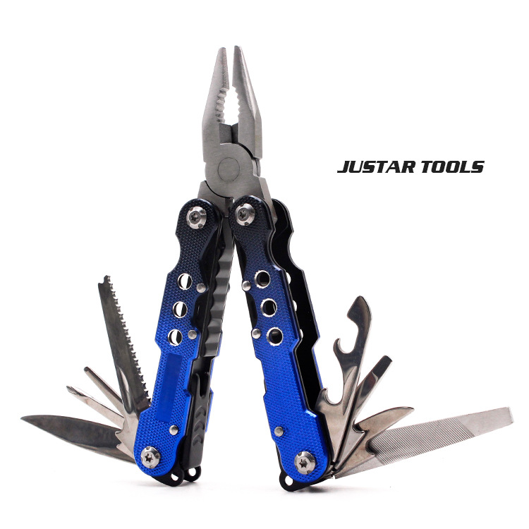 跨境热销变色龙多功能钳子户外野营便携刀钳折叠军多用组合工具钳