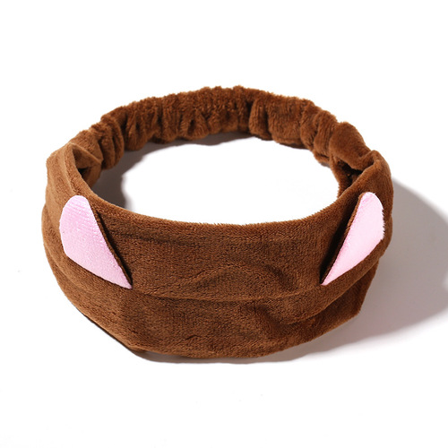 Sweet Jing Cat Ears Headband Face Wash Head Towel Lady Fashion Head Accessory Cute Rabbit Ear Hair Tie