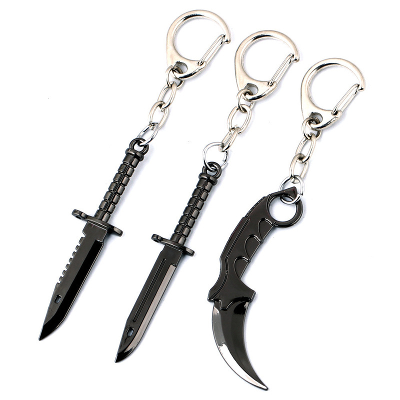 CS counter-terrorism elite Karambit game M9 knife cs claw knife alloy model keychain necklace wholesale CS counter-terrorism elite Karambit game M9 knife cs claw knife alloy model keychain necklace wholesale