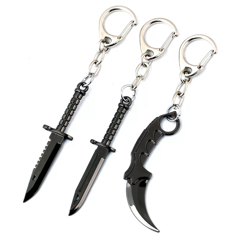 CS Counter Strike Карамбит игра M9 нож cs Claw Knife сплав Модель брелок-ожерелье оптом