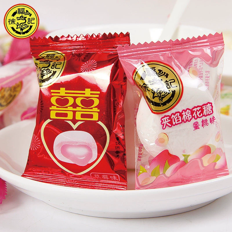 Xu Fu Ji Циклогический зефир приятный сахар bulk 500g маленькие закуски красная гидра конфета bulk гибрид и оптовая торговля