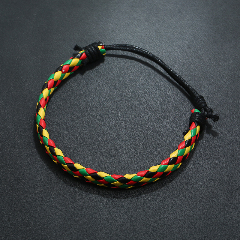 Girls Leather Bracelet Multi Color Optional PU Simple Woven Anti-Leather Bracelet Bracelet wholesale
