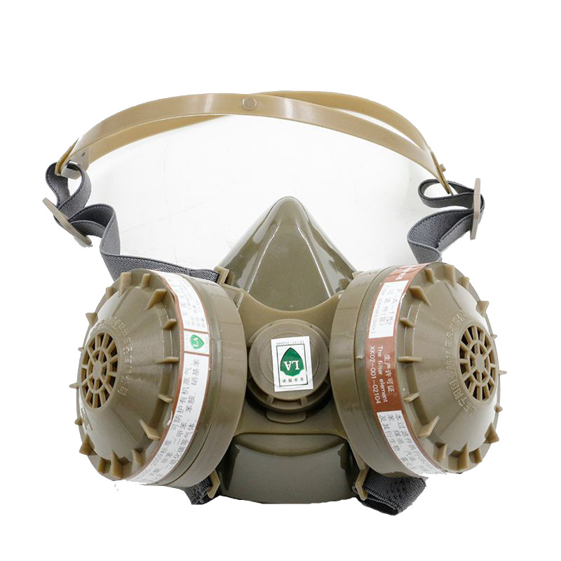 工厂直销一护A-2双罐防喷漆甲醛防毒口罩 化工防毒半面具批发