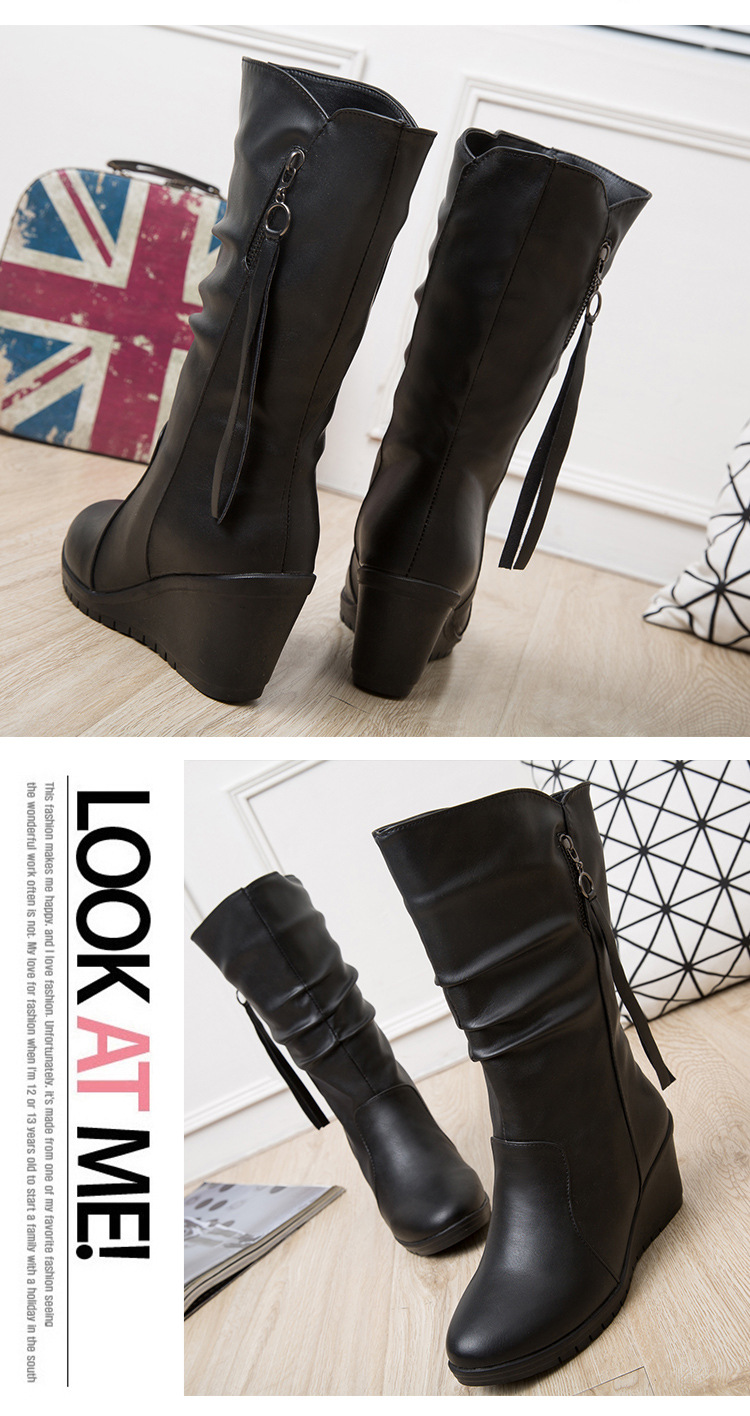 Bottes femme en PU artificiel - Ref 3355402 Image 19