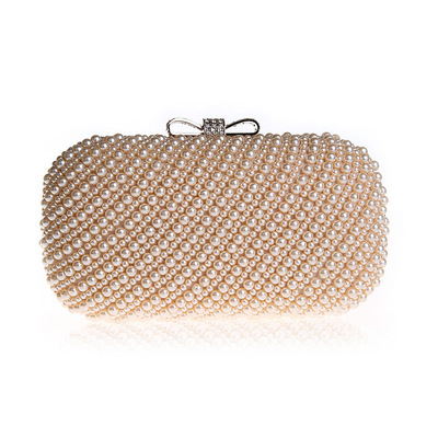 新品珍珠晚宴包时尚手包宴会包女包手工包031053-15