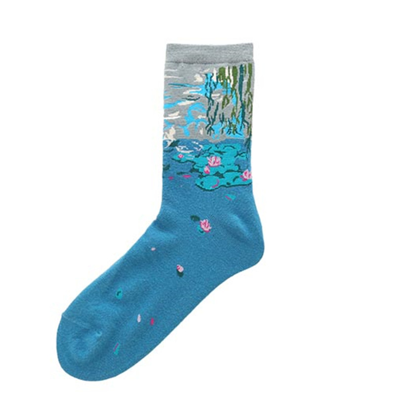 Unisex Funny Streetwear Color Block Cotton Spandex Crew Socks A Pair display picture 8