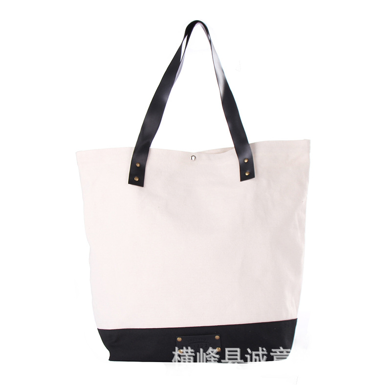 厂家定做外贸帆布袋 时尚休闲旅游单肩帆布包