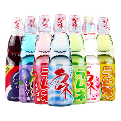 日本進口哈達波子汽水網紅抖音同款水果味彈珠碳酸飲料水果味批發