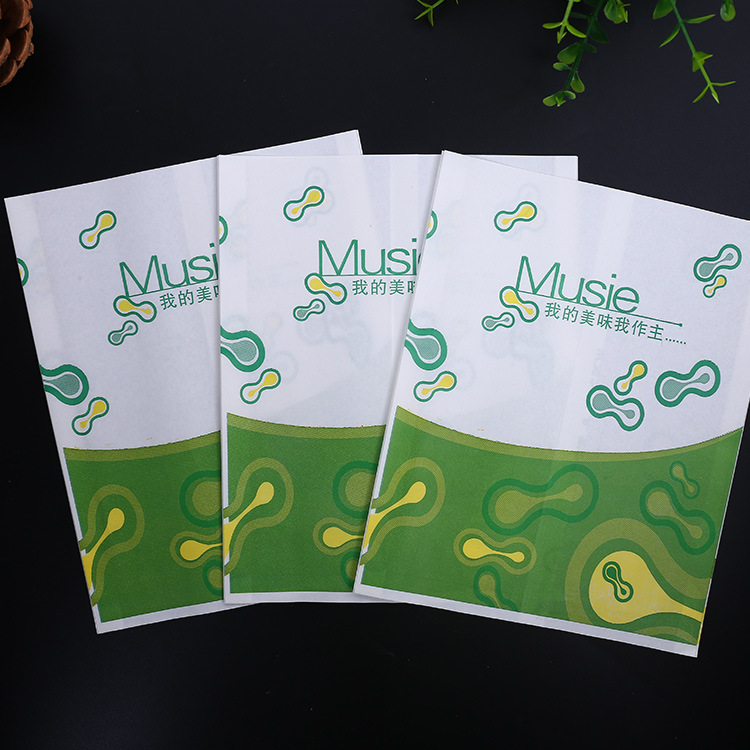 厂家直销一次性食品包装袋肉夹馍汉堡包小吃袋子淋膜纸袋定制批发