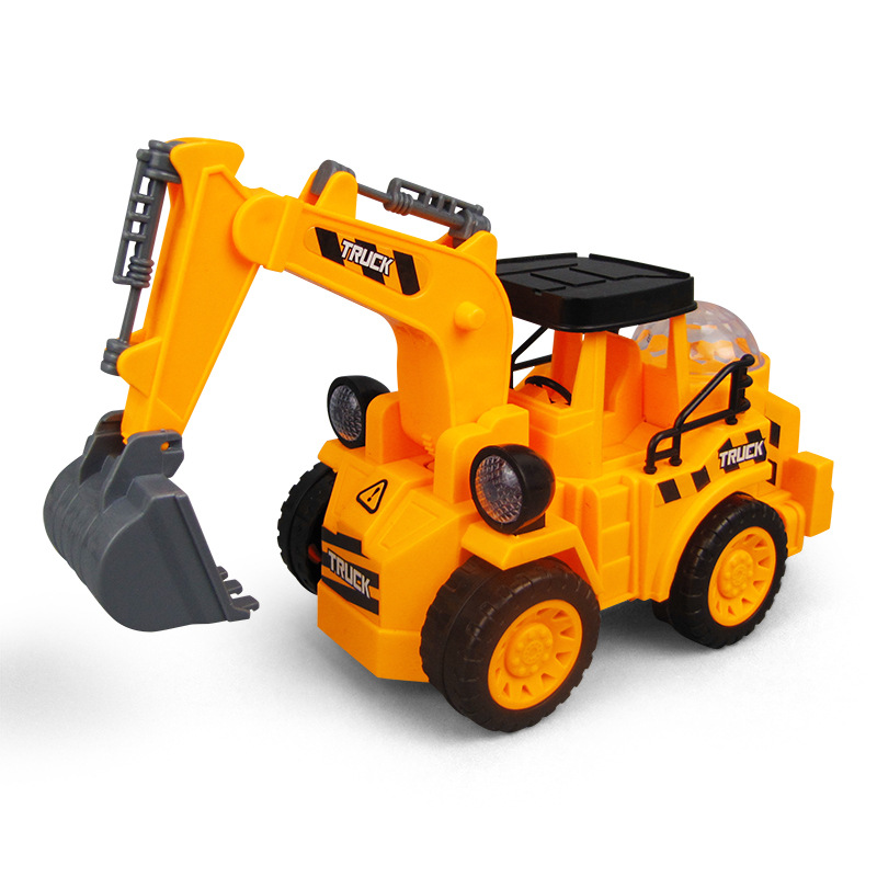 Universal DE LOS NIÑOS vehículo Ingeniería eléctrica excavadora bulldozer luz música modelo juguete
