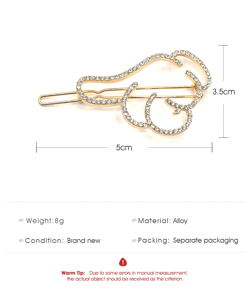 New Korean Jewelry Thumb Hairpin Diamond Korean Wild Simple Rhinestone Hollow Edge Clip display picture 13