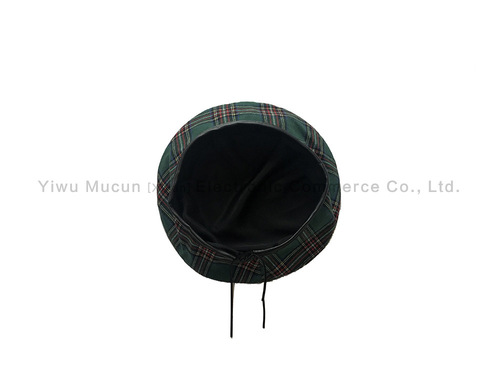 Japanese-style ins green plaid beret for women, British retro grid flat cap, temperament individualistic painter hat, trendy